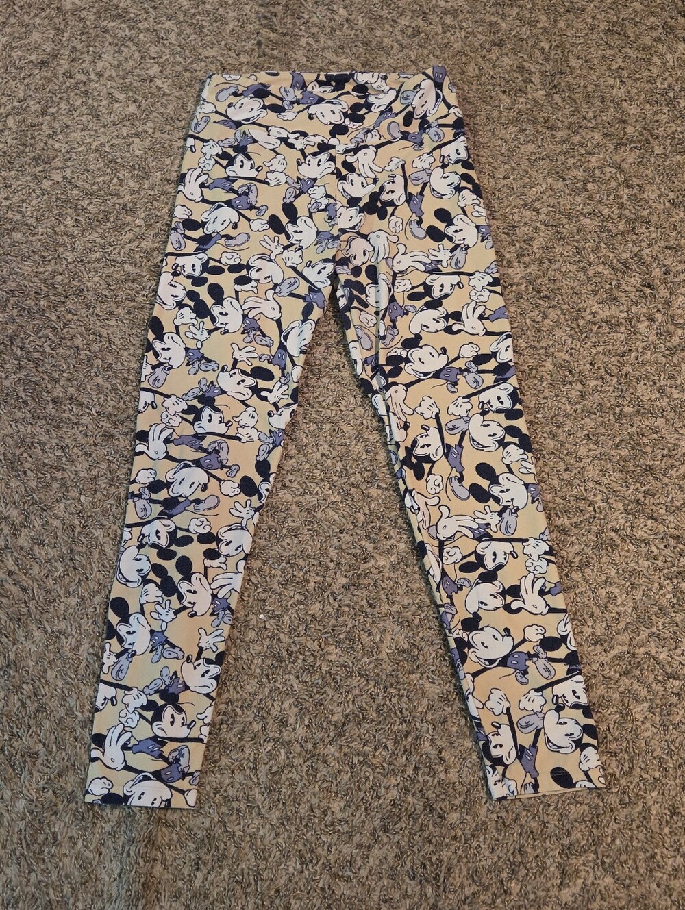 Disney Mickey Mouse Cartoon Character Print Leggings -One Size By Lularoe